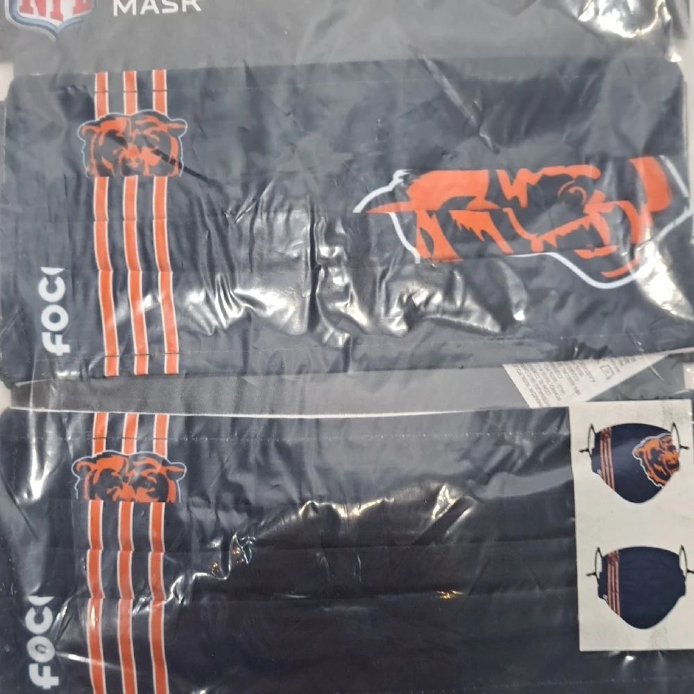 NFL Bears Navy and Orange Adjustable Face Masks